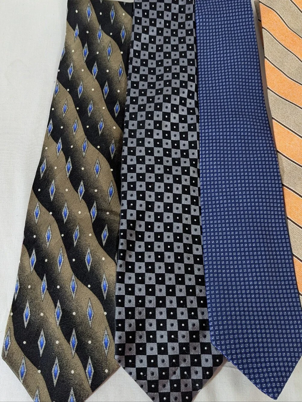 6 Assorted Silk Tie Lot Evan Picone Ron Chereskin Stafford Jos A Bank Plus More